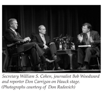 William S. Cohen, Bob Woodward, Don Carrigan