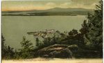 Moosehead Lake, Maine, Mount Kineo House and Lake from the Mountain