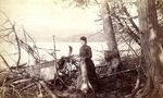 Woman Standing on Shore, Rangeley Lake Views