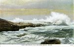 Old Orchard Beach Surf and Rocks Postcard