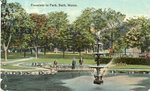 Bath, Maine, Fountain in Park