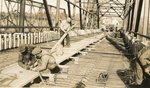 Palmyra, Maine, Men Working on Iron Bridge