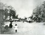 East Millinocket, Maine, Roadway with Small Girl and Several People