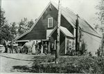 East Millinocket, Maine, Men with Horses in Front of a Barn