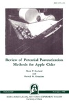 B847: Review of Potential Pasteurization Methods for Apple Cider by Mark P. Garland and Darrell W. Donahue