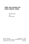 B662: Costs and Returns on Maine Broiler Farms by Kenneth E. Wing and Frank D. Reed