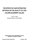 B803: The Effects of Juice Extraction Methods on the Quality of Low-Calorie Blueberry Jellies