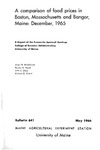 B641: A Comparison of Food Prices in Boston, Massachusetts and Bangor, Maine: December, 1965
