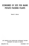 B746: Economies of Size for Maine Potato Packing Plants by Edward F. Johnston