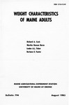 B794: Weight Characteristics of Maine Adults by Richard A. Cook, Martha Henson Burns, Louise A.L. Taber, and Barbara E. Footer