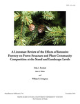 MP754: A Literature Review of the Effects of Intensive Forestry on Forest Structure and Plant Community Composition at the Stand and Landscape Levels