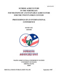 MP694: Sunrise Agriculture in the Northeast: Foundations of a Sustainable Agriculture for the Twenty-First Century: Proceedings of an International Conference