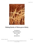 MR433: Malting Quality of Maine-grown Barley by Iwan Surjawan, Michael P. Dougherty, Mary E. Camire, and John J. Jemison