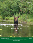 MR436: Allagash Wilderness Waterway Vistor Survey 2003 by John J. Daigle