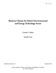 MR442: Business Climate for Maine's Environmental and Energy Technology Sector by Caroline L. Noblet and Todd M. Gabe