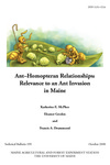 TB199: Ant–Homopteran Relationships: Relevance to an Ant Invasion in Maine