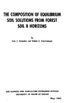 TB105: The Composition of Equilibrium Soil Solutions from Forest Soil B Horizons by Ivan J. Fernandez and Roland A. Struchtemeyer