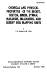 TB108: Chemical and Physical Properties of the Becket, Colton, Finch, Lyman, Masardis, Naumburg, and Skerry Soil Mapping Units by R. V. Rourke and D. C. Bull
