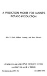 TB96: A Prediction Model for Maine's Potato Production by Alan S. Kezis, Michael Hammig, and Marc Ribaudo