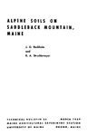 TB35: Alpine Soils on Saddleback Mountain, Maine by J. G. Bockheim and R. A. Struchtemeyer