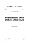 TB23: Studies Concerning the Retention of Organic Materials by Clays by David C. Frost and Harold W. Gausman