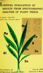 TB30: A Critical Evaluation of Results from Spectographic Analysis of Plan Tissue by Paul N. Carpenter, Alice Ellis, Harold E. Young, and Thomas E. Byther