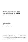 TB32: Evaluation of Soil Sites for White Pine in Maine by Kenneth G. Stratton and Roland A. Struchtemeyer
