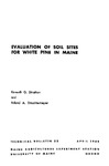 TB32: Evaluation of Soil Sites for White Pine in Maine