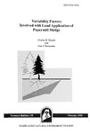 TB138: Variability Factors Involved with Land Application of Papermill Sludge by Charles R. Kraske and Ivan J. Fernandez
