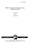 TB140: Milk Processing and Distribution Costs: The Maine Model by Steven L. Jacobs and George K. Criner