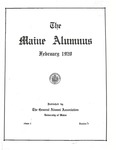 Maine Alumnus, Volume 1, Number 3, February 1920 by General Alumni Association, University of Maine