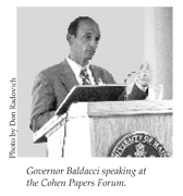 Governor Baldacci at Cohen Forum