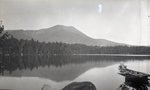 Lake Scene, Forest, Canoe, Mountain (Untitled) by Bert Call