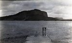 Lake Scene - Pier, Mountain (Untitled) by Bert Call