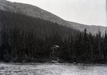 Looking across Chimney Pond Showing Maine Camp and Hamlin Ridge by Bert Call