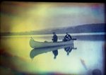 Two Men in Canoe by Bert Call