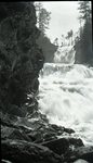 Man Observing Waterfall, Onawa Area by Bert Call