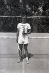 Wassookeag School Tennis Player with Trophy by Bert Call