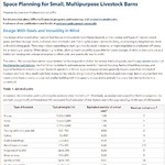 Space Planning for Small, Multipurpose Livestock Barns
