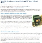 What We Have Learned About Burning Wood Pellets in Maine by Donna Coffin