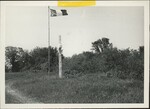 Acadian flag + Cross at site of Acadian Landing, St David, Me by Franco-American Programs, Orono, ME