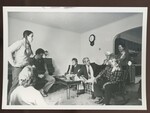 FARINE in Living Room Conducting Interview of Beaudoin Family, VT by Franco-American Programs, Orono, ME