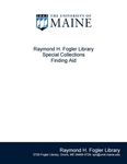 Trask, Henry O. Papers, 1917-1970 by Special Collections, Raymond H. Fogler Library, University of Maine