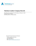 Martinon Lumber Company Records, 1916-1926