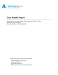 Cary Family Papers, 1856-1920 by Special Collections, Raymond H. Fogler Library, University of Maine
