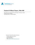 Packard (William) Papers, 1966-1985