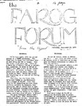 F.A.R.O.G. FORUM, Vol. 2 No. 1