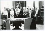 Group photo with Governor Angus King by Jacob Albert