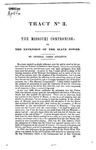 The Missouri Compromise: or, The Extension of the Slave Power