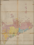 Map Exhibiting the Principal Original Grants & Sales of Lands in the State of Maine by Moses Greenleaf